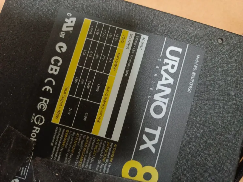 Fuente Alimentación Uranox TX 850W afbeelding 3