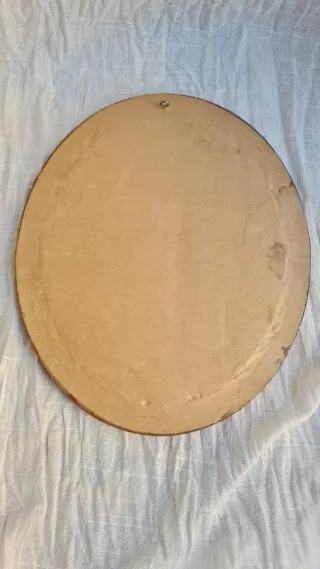 Cuadro Ovalado Floral Vintage Dorado