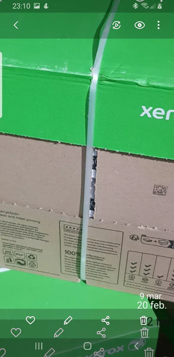 Caja folios DIN A4 80g M2 reciclados Xerox