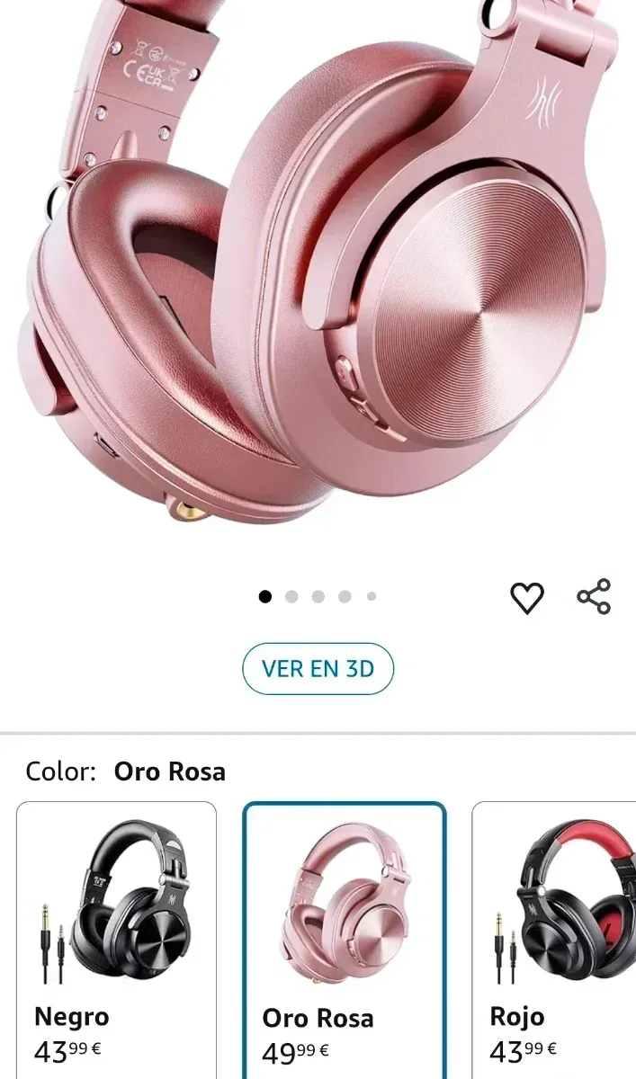 OneOdio A70 Auriculares Bluetooth Inalambricos 72H afbeelding 2