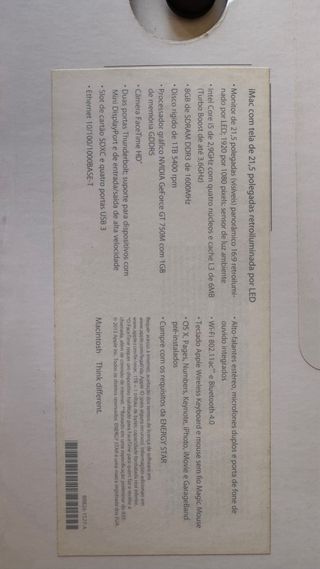 iMac 21,5 LED Plata Intel Core i5 1TB 8GB RAM