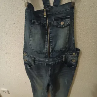 Peto vaquero ajustado mujer Talla S