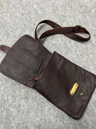 Bandolera Piel Vintage Marrón