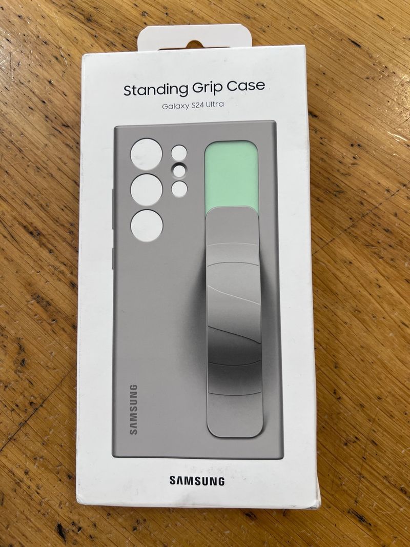 Funda Samsung Standing Grip Case Galaxy S24 Ultra - Gris (Taupe/Gris)