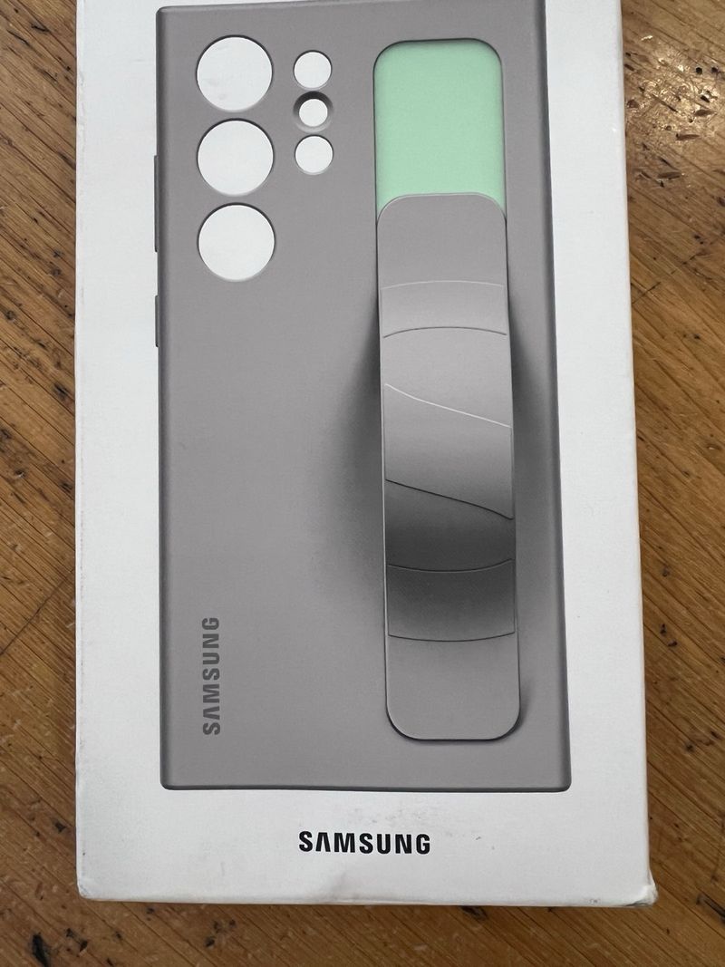 Funda Samsung Standing Grip Case Galaxy S24 Ultra - Gris (Taupe/Gris) afbeelding 2