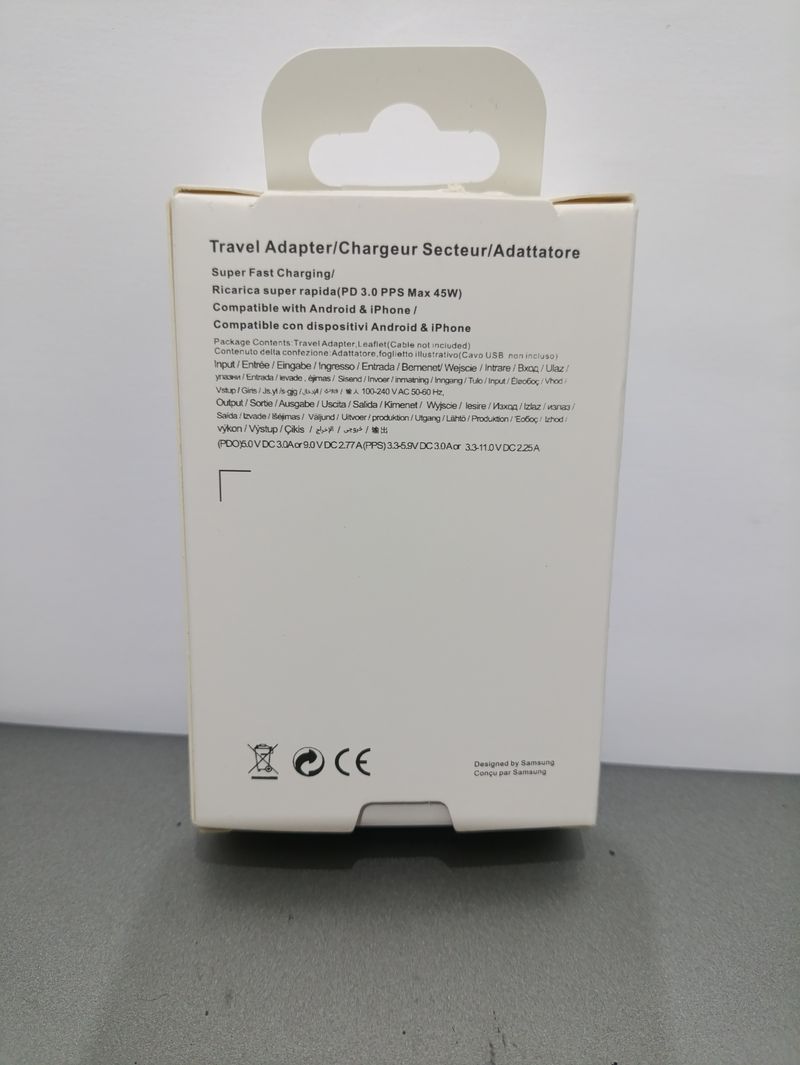 Cargador Samsung 45W Adaptador Carga Rápida afbeelding 2