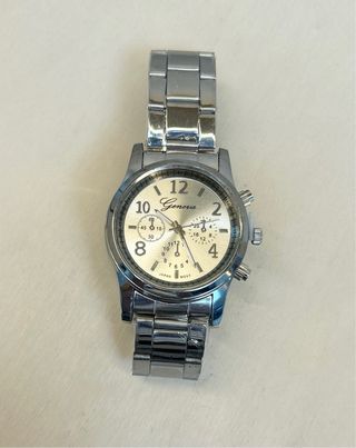 Reloj Geneva Plata y Blanco