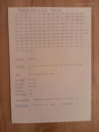 Cartas Adrenalyn Mundial  2026 / CAMBIO o VENTA