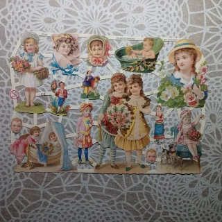 6 laminas antiguos cromos de picar de Epoca