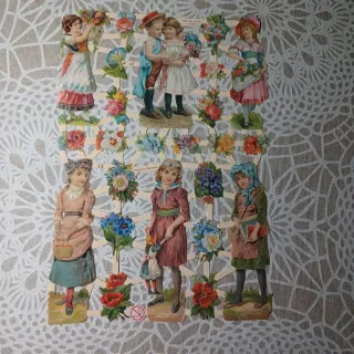 6 laminas antiguos cromos de picar de Epoca