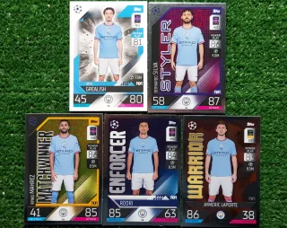 5 carte Topps Champions League 2022/23 Man City