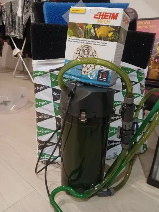 Acuario grande cristal negro transparente