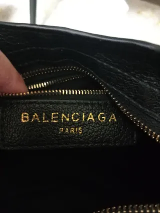 Bolso Balenciaga Negro Piel Dorado