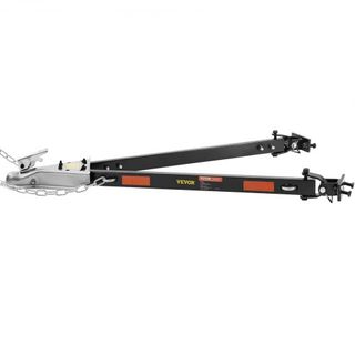 Barra de Remolque, Capacidad de Remolque de 5500 lbs con Cadenas, Barra de Remolque Universal Montada en Parachoques de Acero Aleado con Recubrimiento en Polvo, Acoplador que se Ajusta a Enganche ...