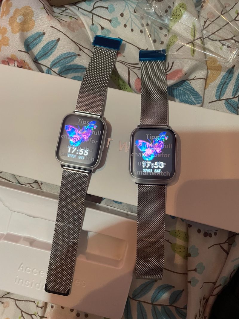 Smartwatch Plata con Malla Metálica