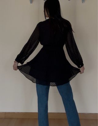 Vestido negro Zara