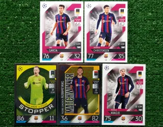 5 Carte Topps Champions League Barcellona