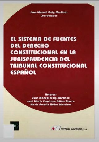 El Sistema de Fuentes del Derecho Constitucional