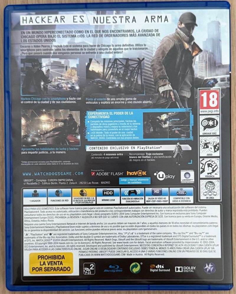 Watch Dogs PS4 (PlayStation 4) Edición Exclusiva afbeelding 2