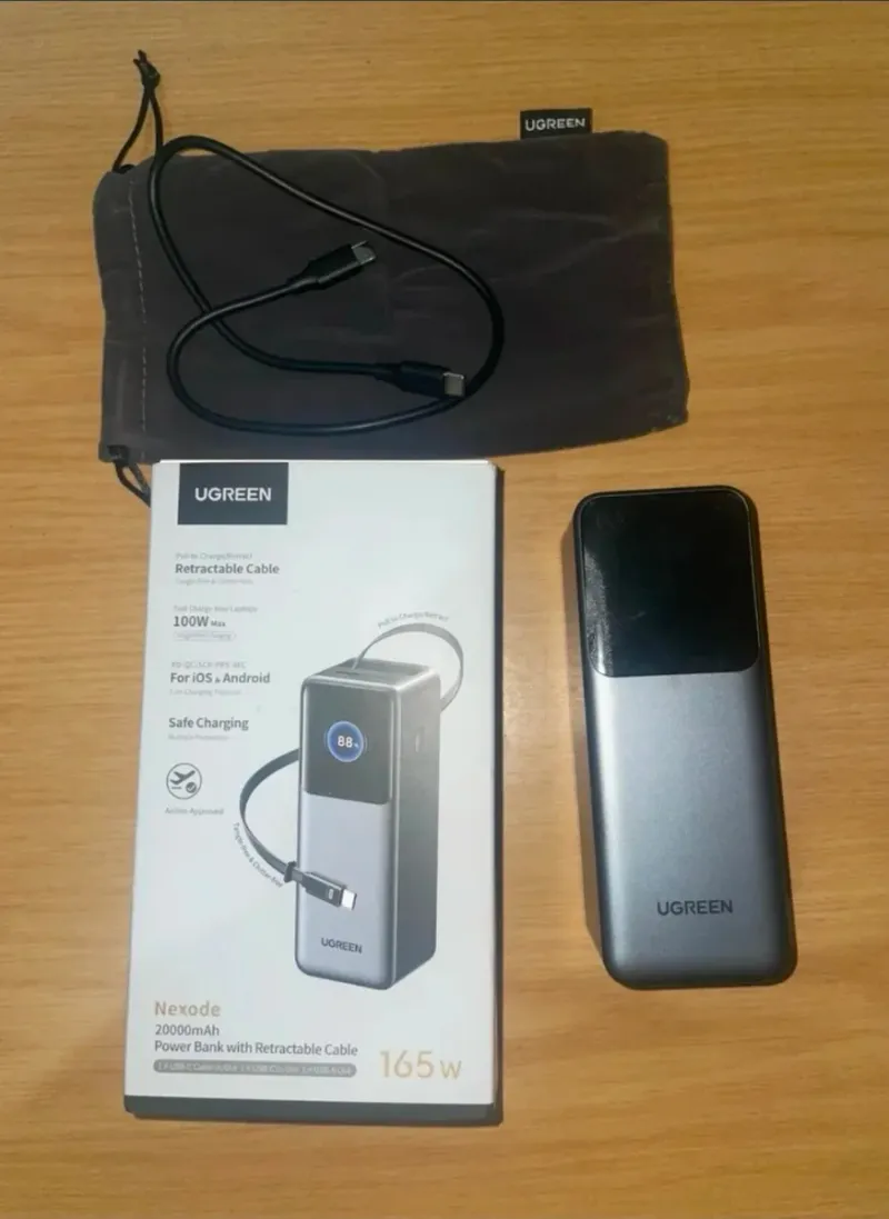 UGREEN Nexode 20000mAh Cable Retráctil y garantía