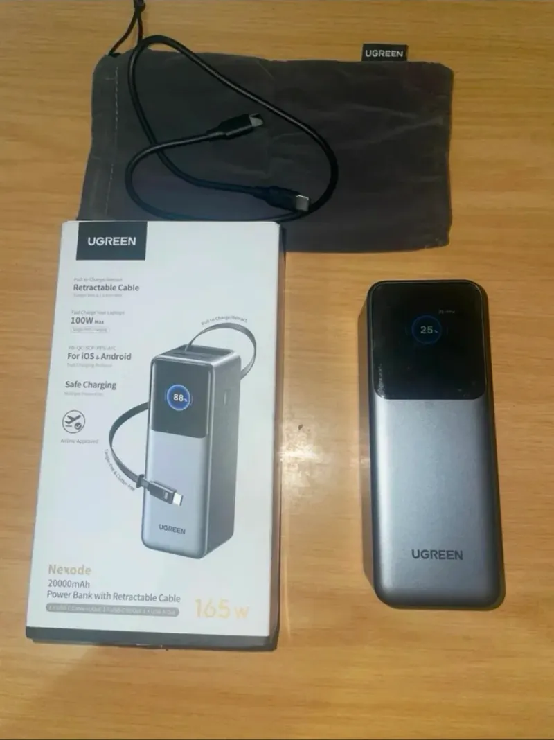 UGREEN Nexode 20000mAh Cable Retráctil y garantía afbeelding 3