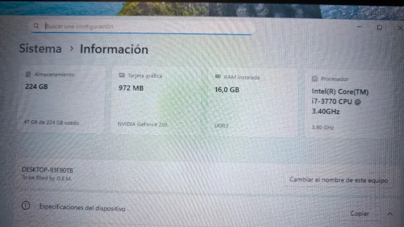 PC i7 3770, 16GB RAM,  SSD 240 GB, GT 210 afbeelding 4