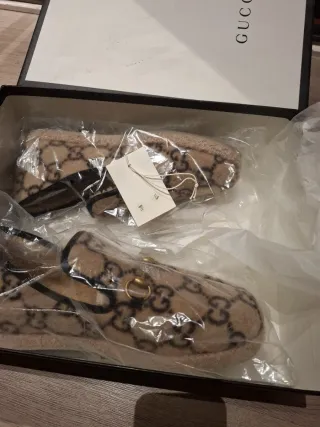 Mocasines Gucci Lana Beige