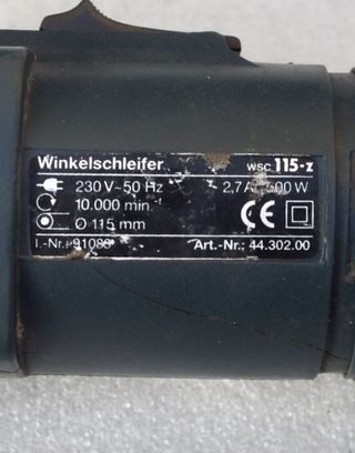 Smerigliatrice Einhell WSC 115-Z 600W