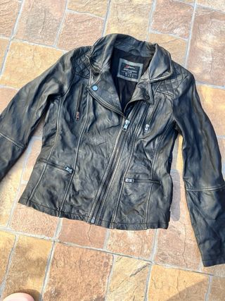 Chiodo Pelle Street One Giacca Biker Nera