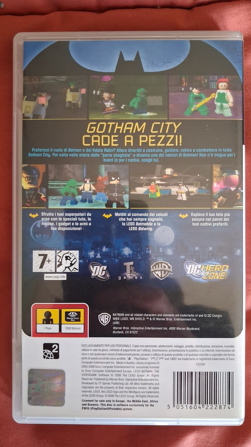 PSP Lego Batman el Videojuego completo italiano DC afbeelding 2