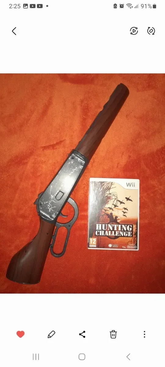 Juego COMO NUEVO Wii Hunting Challenge+Rifle NUEVO