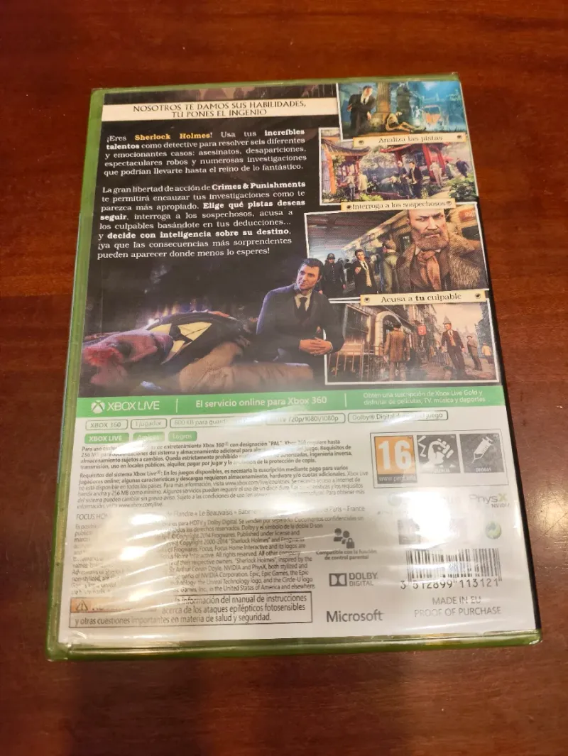 Crimes & Punishments Xbox 360 NUEVO, PAL ESP 🇪🇦 afbeelding 2