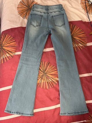 Pantalón campana azul