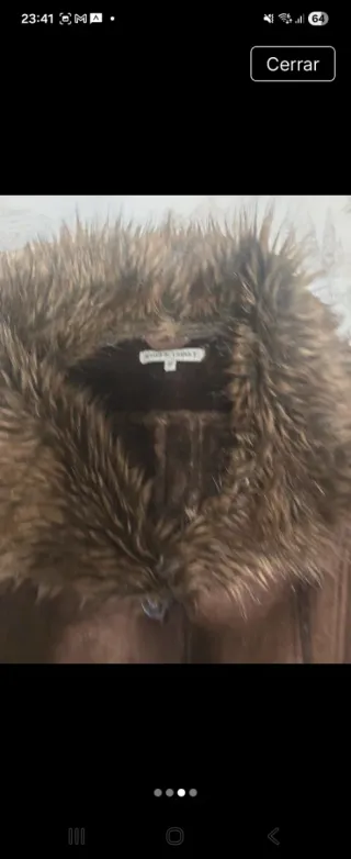 Chaqueta ante con cuello de pelo