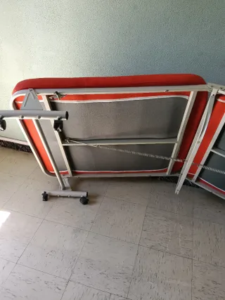 Cama Plegable Naranja y Gris