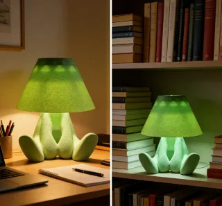 Lámpara de mesa Lumie verde