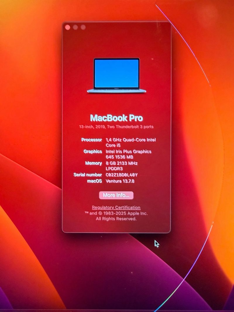 MacBook Pro 13 2019 LEER afbeelding 3