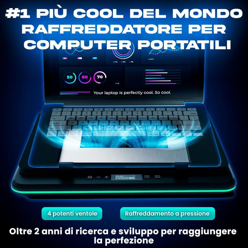 Base de enfriamiento KLIM Turbofrost para PC hasta 17" afbeelding 2