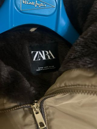 Abrigo Zara Talla M Beige