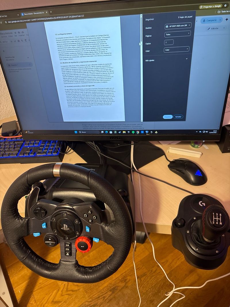 Volante Logitech G29 +  Palanca de cambios afbeelding 2
