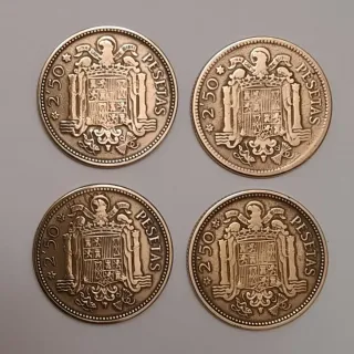 8 monete Spagna, epoca guerra civile e Franco