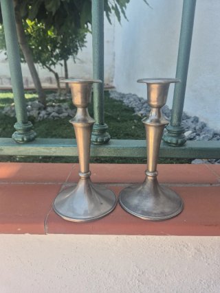 Diferentes Parejas Candelabros Bronce,Cobre,Latón.