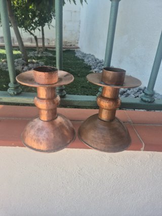 Diferentes Parejas Candelabros Bronce,Cobre,Latón.