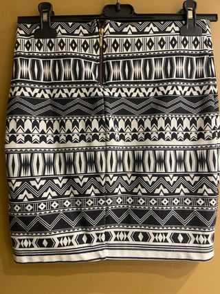Falda estampada geométrica