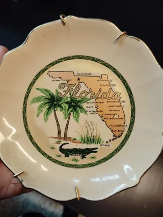 Plato decorativo Florida mapa