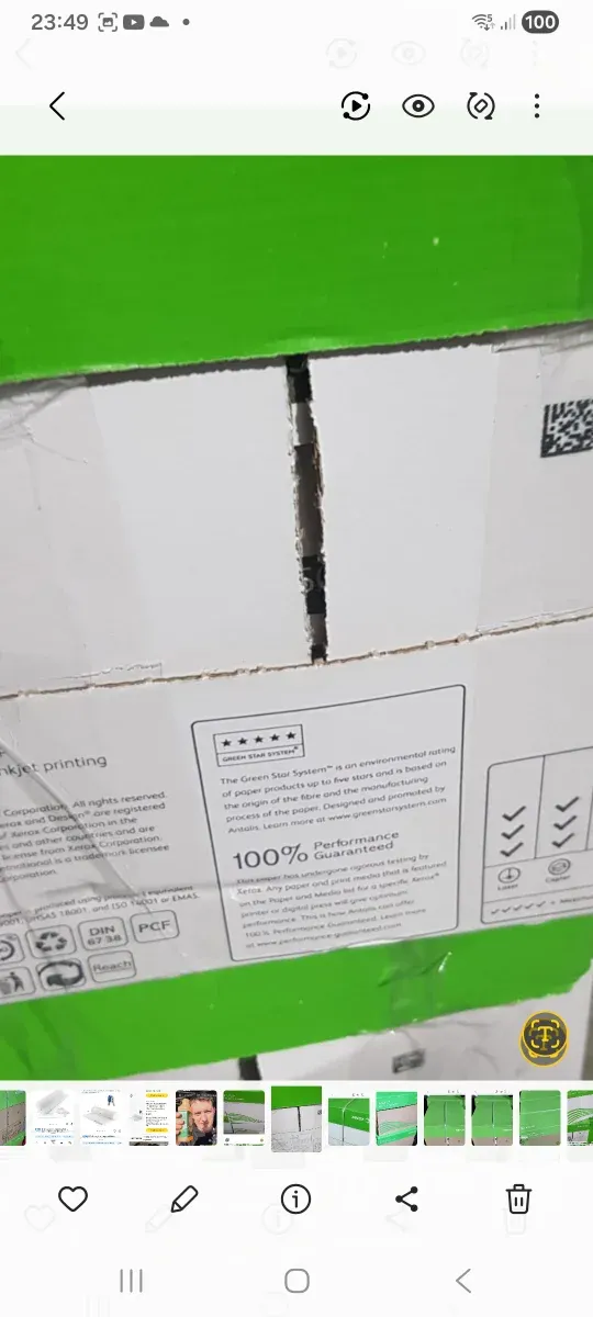 Caja Folios din A4 80g Reciclados marca  Xerox afbeelding 2