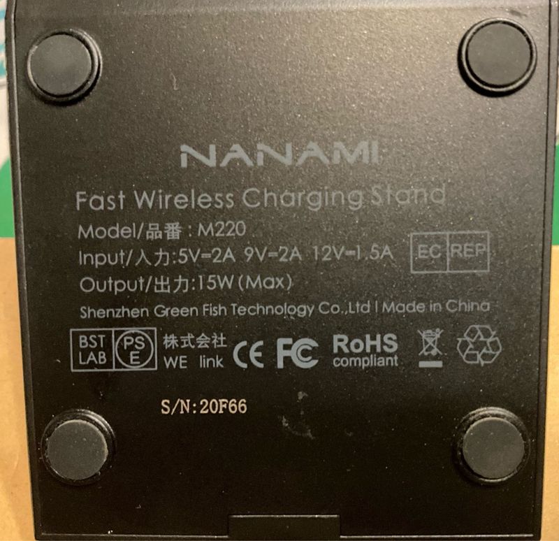 ♥️CARGADOR Inalámbrico Rápido NANAMI M220 afbeelding 2