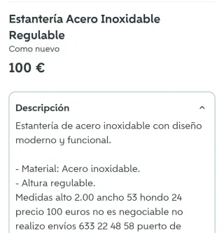 Estantería Acero Inoxidable
