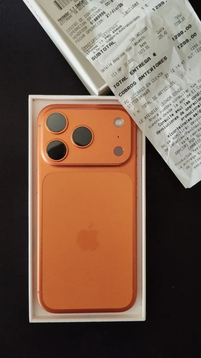iPhone 17 Pro 256GB Naranja + Funda original