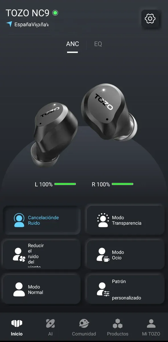 Auriculares Inalámbricos TOZO Hybrid Negros afbeelding 3